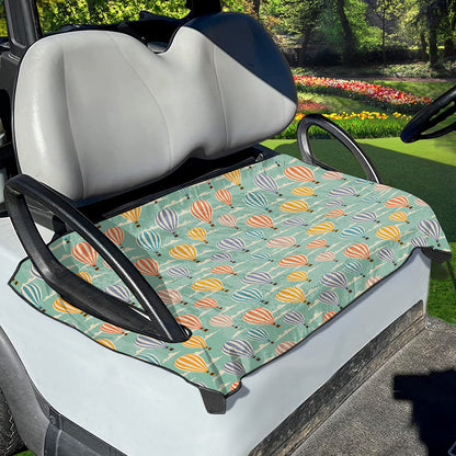 Retro Air Balloon Pattern Print Golf Cart Seat Cover