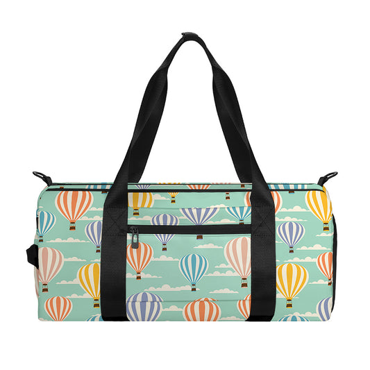 Retro Air Balloon Pattern Print Gym Bag