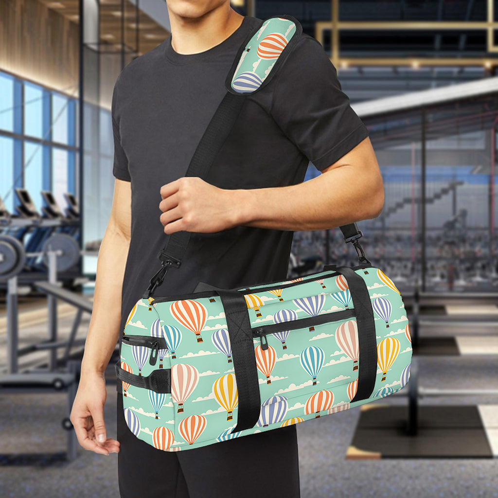 Retro Air Balloon Pattern Print Gym Bag