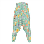 Retro Air Balloon Pattern Print Hammer Pants