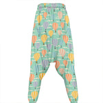 Retro Air Balloon Pattern Print Hammer Pants