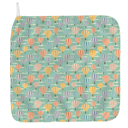 Retro Air Balloon Pattern Print Hand Towel