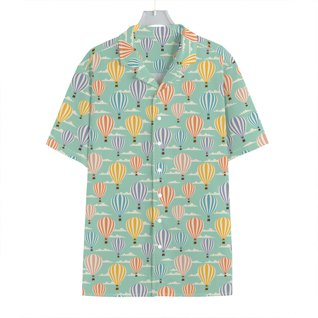 Retro Air Balloon Pattern Print Hawaiian Shirt