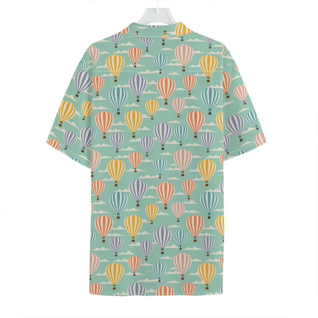 Retro Air Balloon Pattern Print Hawaiian Shirt