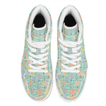 Retro Air Balloon Pattern Print High Top Leather Sneakers