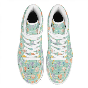 Retro Air Balloon Pattern Print High Top Leather Sneakers