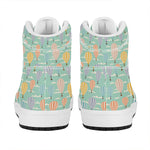 Retro Air Balloon Pattern Print High Top Leather Sneakers