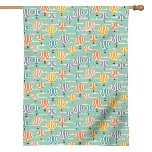 Retro Air Balloon Pattern Print House Flag