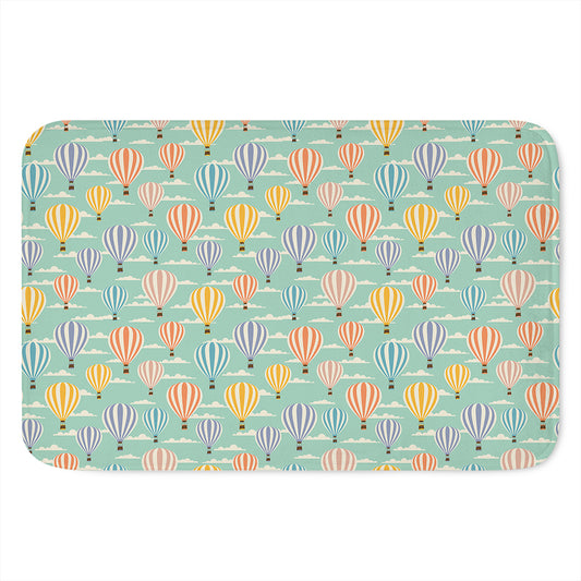 Retro Air Balloon Pattern Print Indoor Door Mat