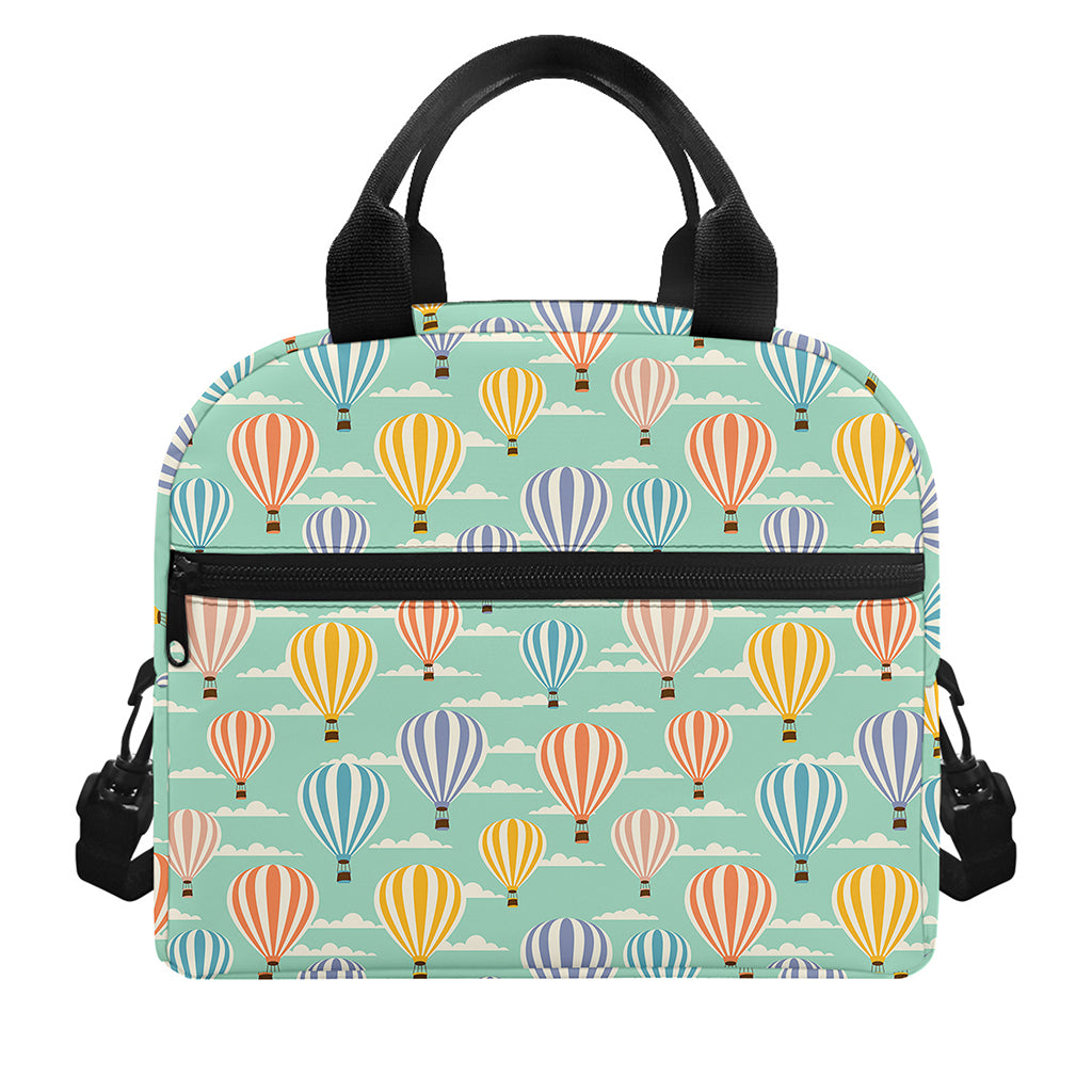 Retro Air Balloon Pattern Print Insulated Lunch Bag