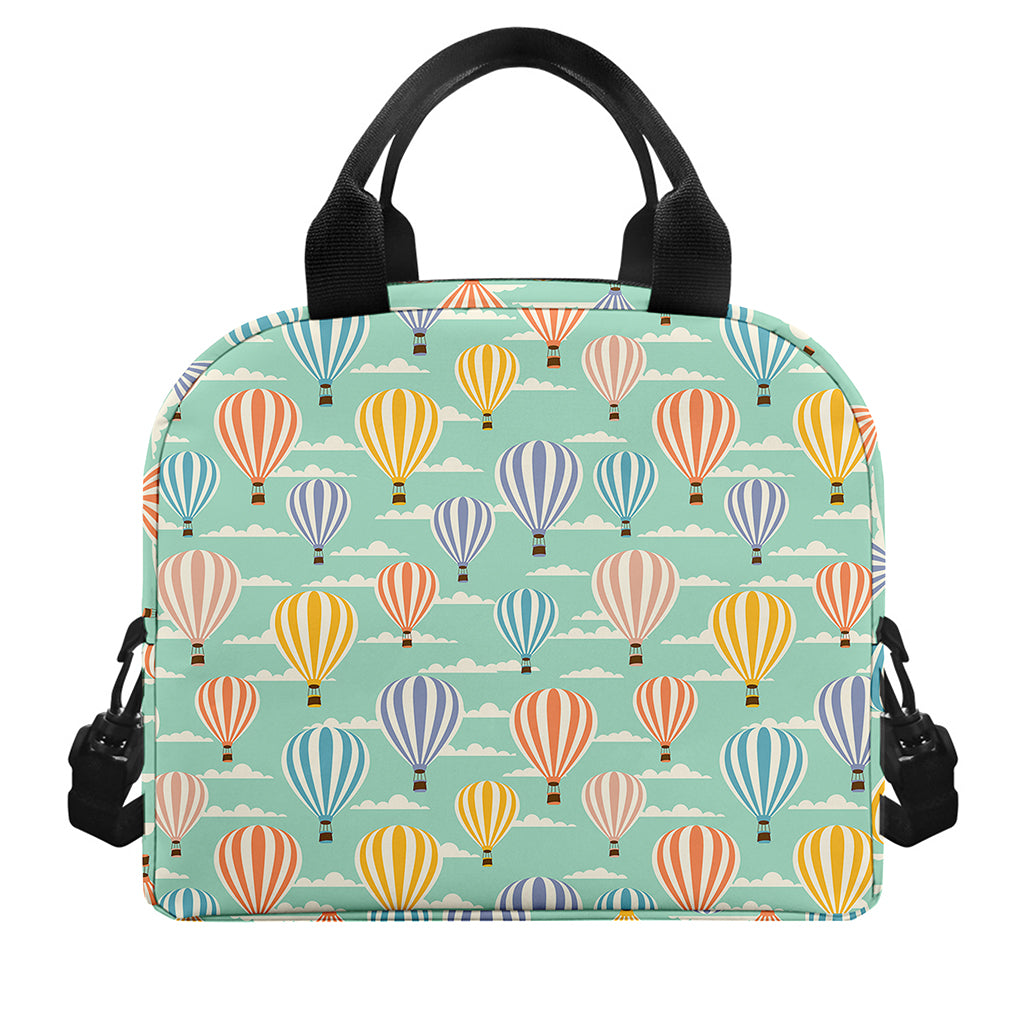 Retro Air Balloon Pattern Print Insulated Lunch Bag