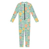 Retro Air Balloon Pattern Print Jumpsuit