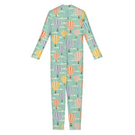 Retro Air Balloon Pattern Print Jumpsuit