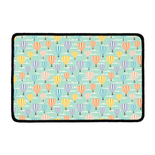 Retro Air Balloon Pattern Print Kitchen Mat