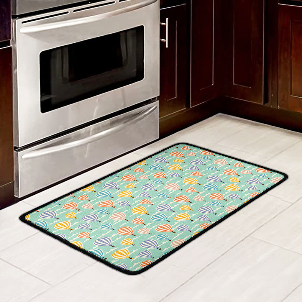 Retro Air Balloon Pattern Print Kitchen Mat