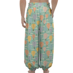 Retro Air Balloon Pattern Print Lantern Pants