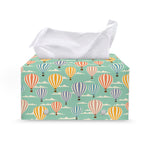 Retro Air Balloon Pattern Print Leather Tissue Box Cover