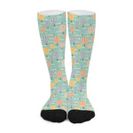 Retro Air Balloon Pattern Print Long Socks