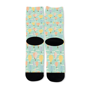 Retro Air Balloon Pattern Print Long Socks