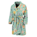 Retro Air Balloon Pattern Print Men's Bathrobe