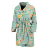 Retro Air Balloon Pattern Print Men's Bathrobe