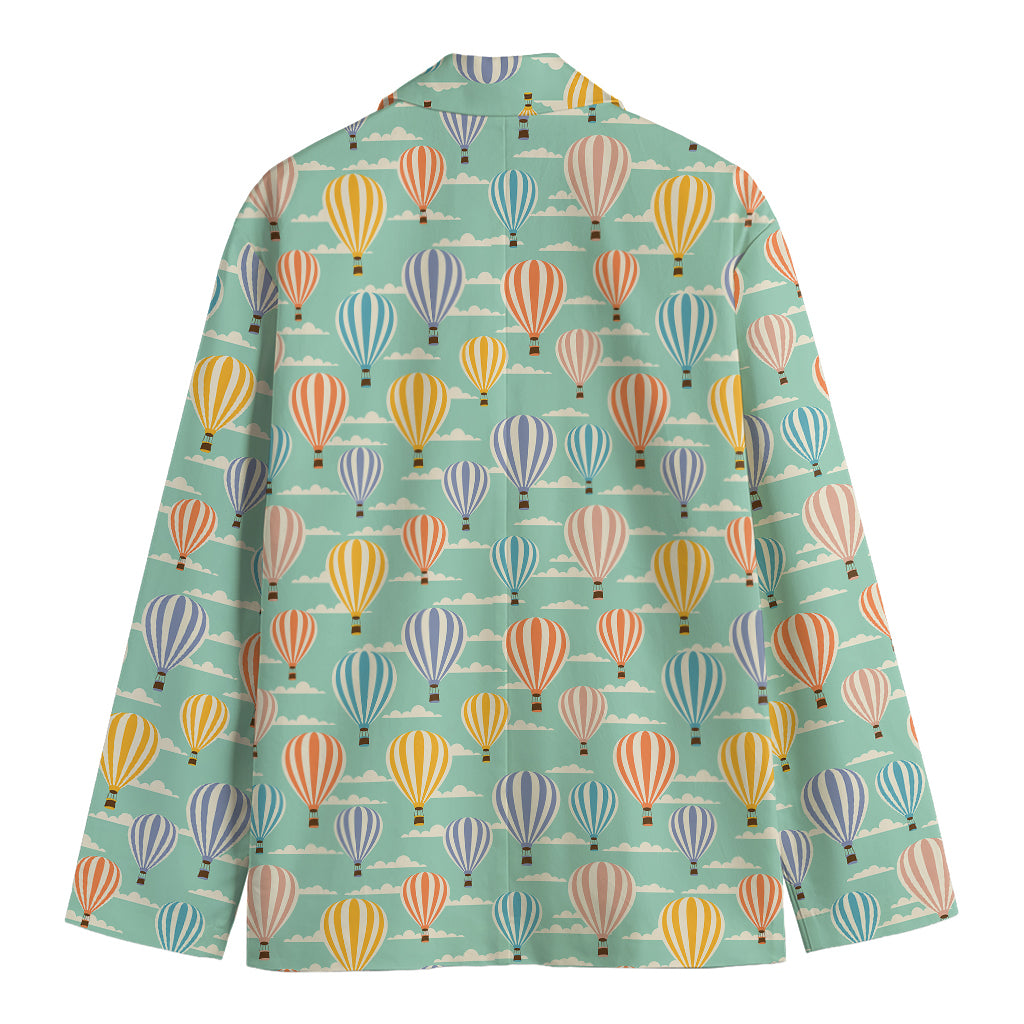 Retro Air Balloon Pattern Print Men's Blazer