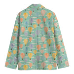 Retro Air Balloon Pattern Print Men's Blazer