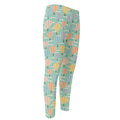 Retro Air Balloon Pattern Print Men's Compression Pants