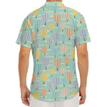 Retro Air Balloon Pattern Print Men's Deep V-Neck Shirt