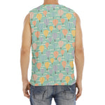 Retro Air Balloon Pattern Print Men's Fitness Tank Top
