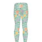 Retro Air Balloon Pattern Print Men's leggings