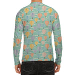 Retro Air Balloon Pattern Print Men's Long Sleeve Rash Guard