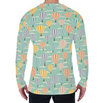 Retro Air Balloon Pattern Print Men's Long Sleeve T-Shirt