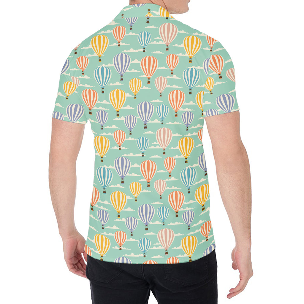 Retro Air Balloon Pattern Print Men's Shirt