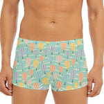 Retro Air Balloon Pattern Print Men's Short Boxer Briefs