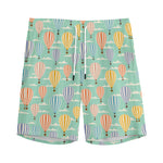 Retro Air Balloon Pattern Print Men's Sports Shorts