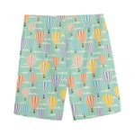 Retro Air Balloon Pattern Print Men's Sports Shorts