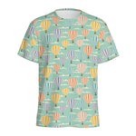 Retro Air Balloon Pattern Print Men's Sports T-Shirt
