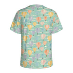 Retro Air Balloon Pattern Print Men's Sports T-Shirt