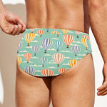 Retro Air Balloon Pattern Print Men's Swim Briefs