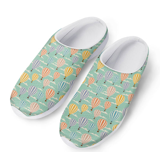 Retro Air Balloon Pattern Print Mesh Casual Shoes