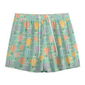Retro Air Balloon Pattern Print Mesh Shorts