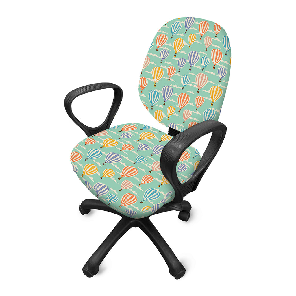 Retro Air Balloon Pattern Print Office Chair Cover