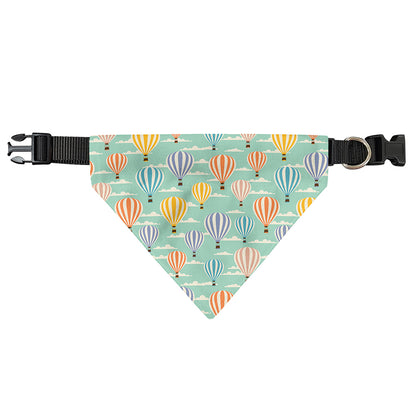 Retro Air Balloon Pattern Print Over The Collar Dog Bandana