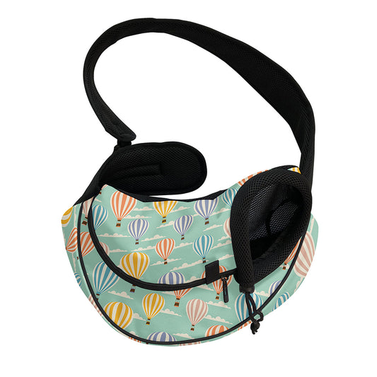 Retro Air Balloon Pattern Print Pet Sling Carrier