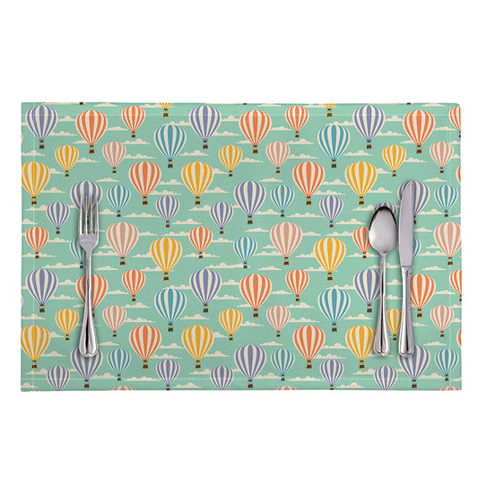 Retro Air Balloon Pattern Print Placemat
