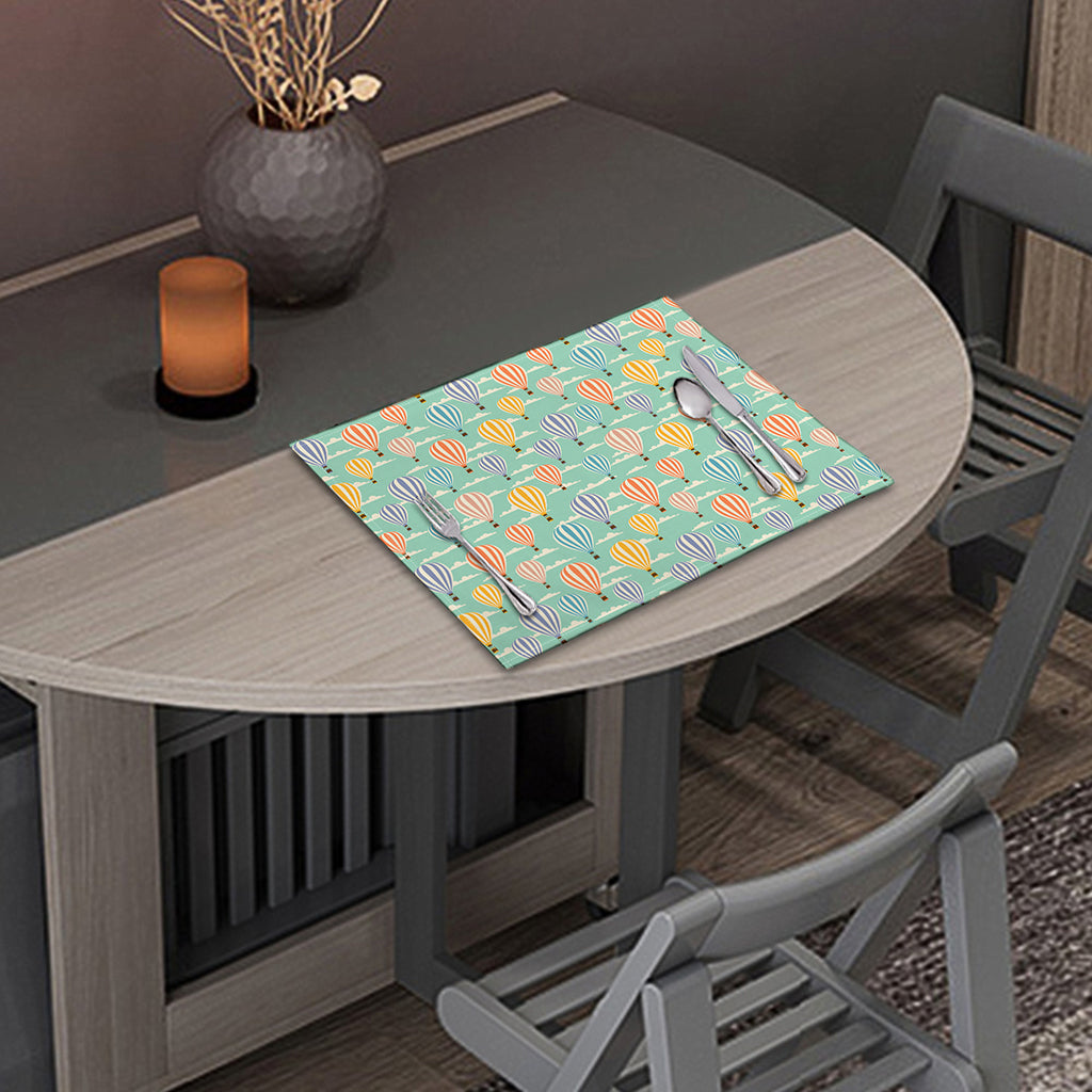 Retro Air Balloon Pattern Print Placemat