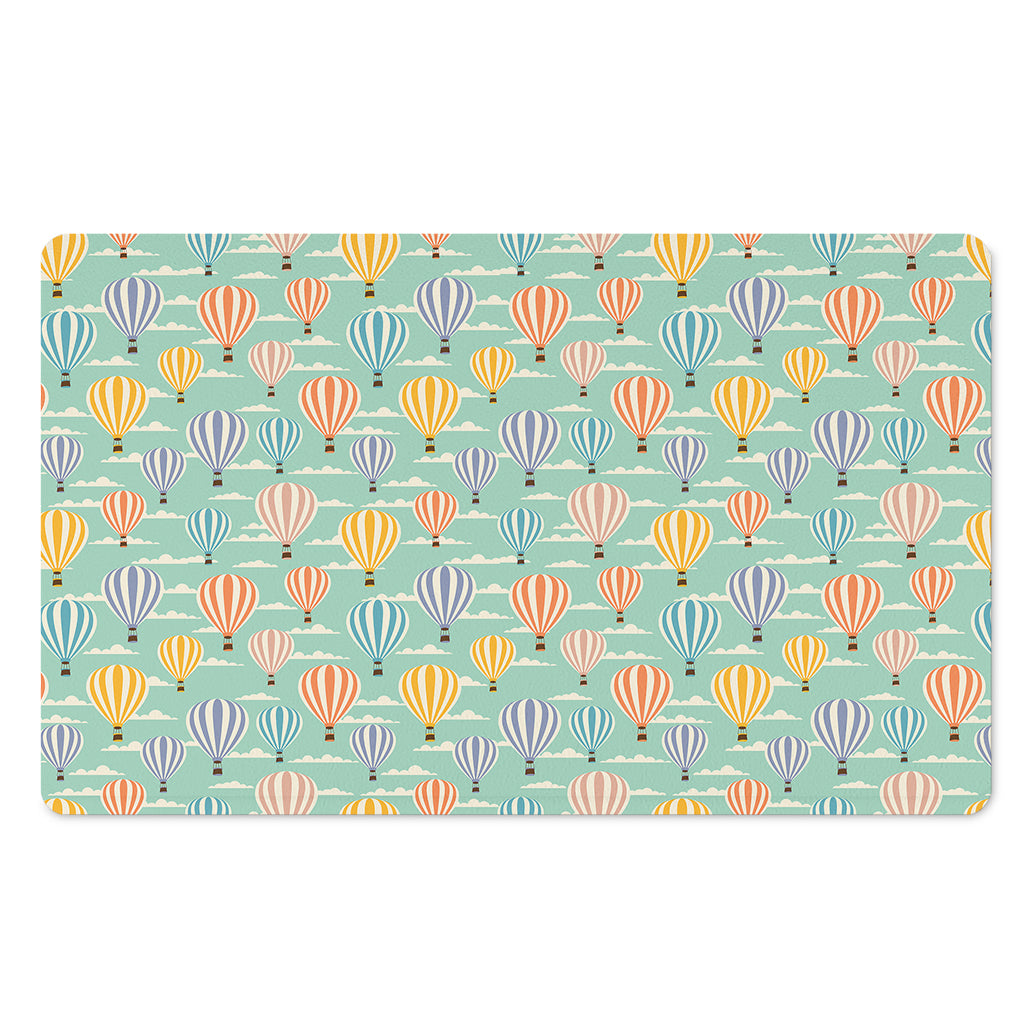 Retro Air Balloon Pattern Print Polyester Doormat