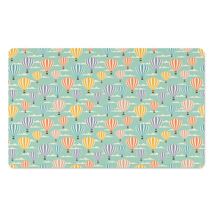 Retro Air Balloon Pattern Print Polyester Doormat