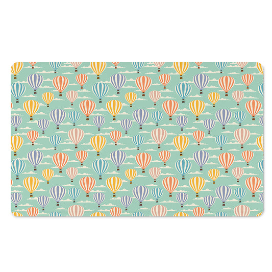 Retro Air Balloon Pattern Print Polyester Doormat